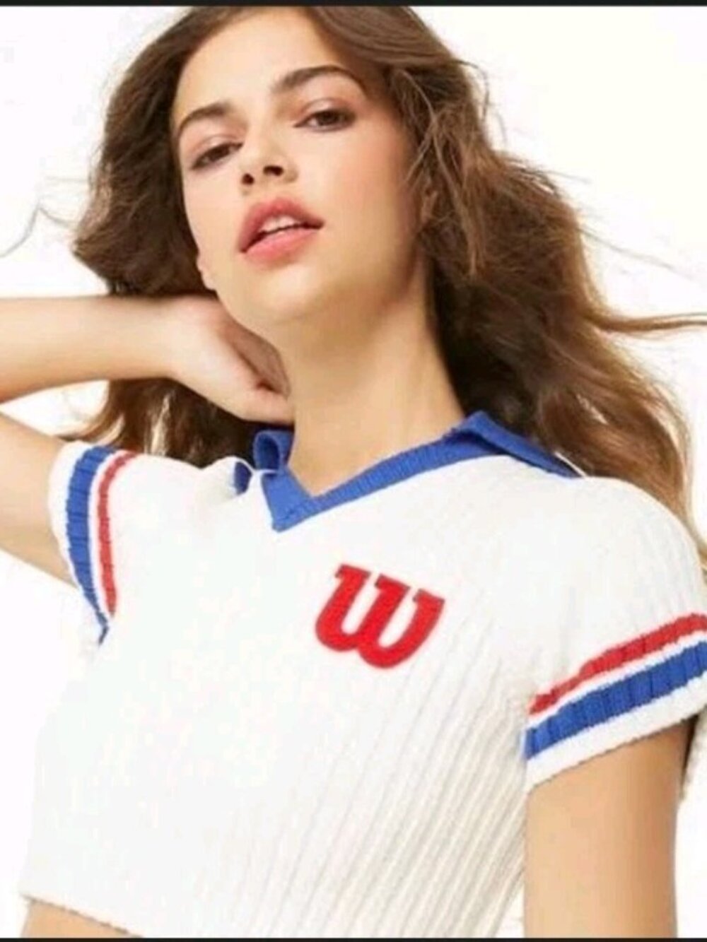 FOREVER 21 x WILSON (Size S) Tennis Polo Crop Top